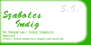 szabolcs indig business card